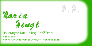 maria hingl business card